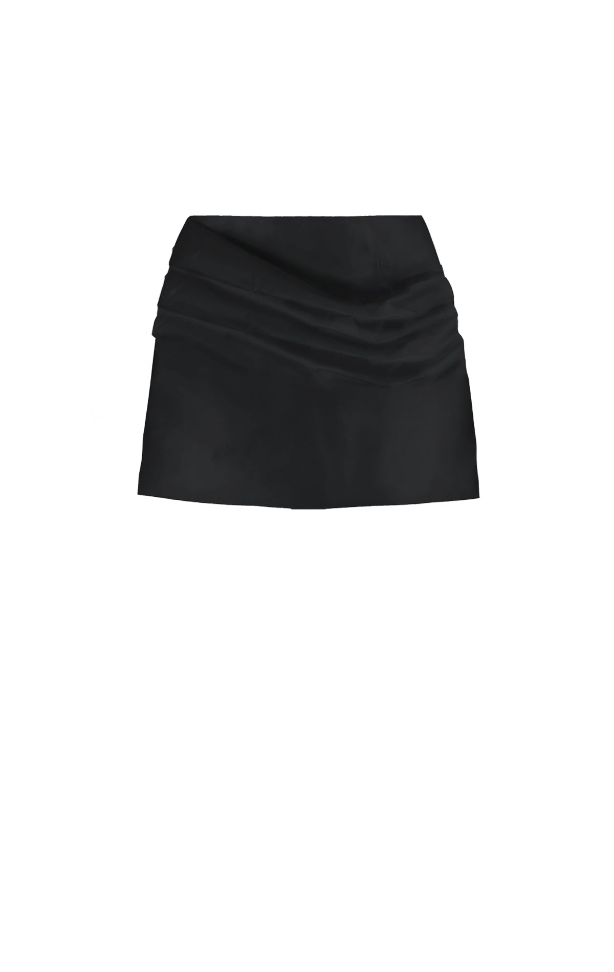 Brielle Silk Draped Mini Skirt