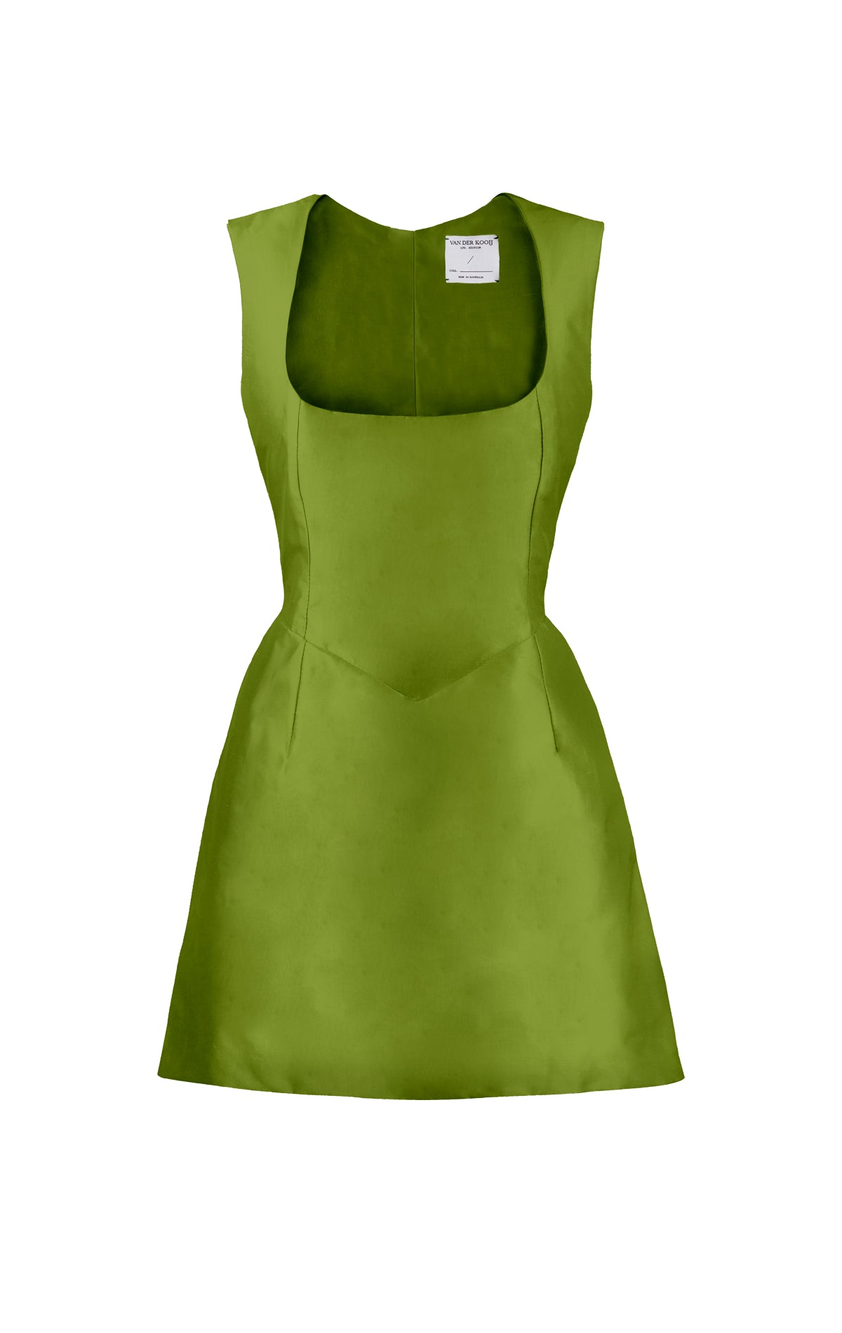 Ina Olive Sleeveless Silk Mini Dress 1 / Olive Ina Olive Sleeveless Silk Mini Dress 1 / Olive