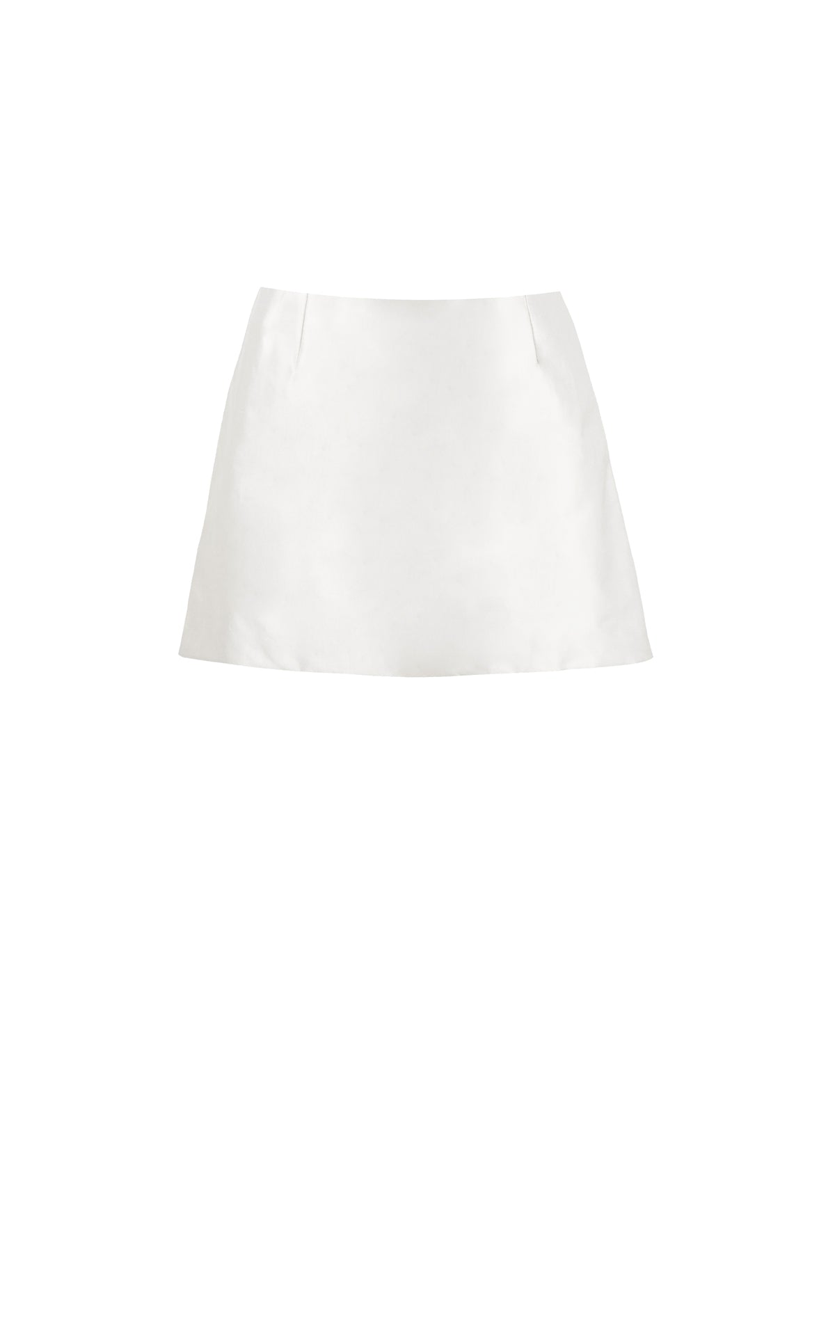 Ina White Silk Mini Skirt