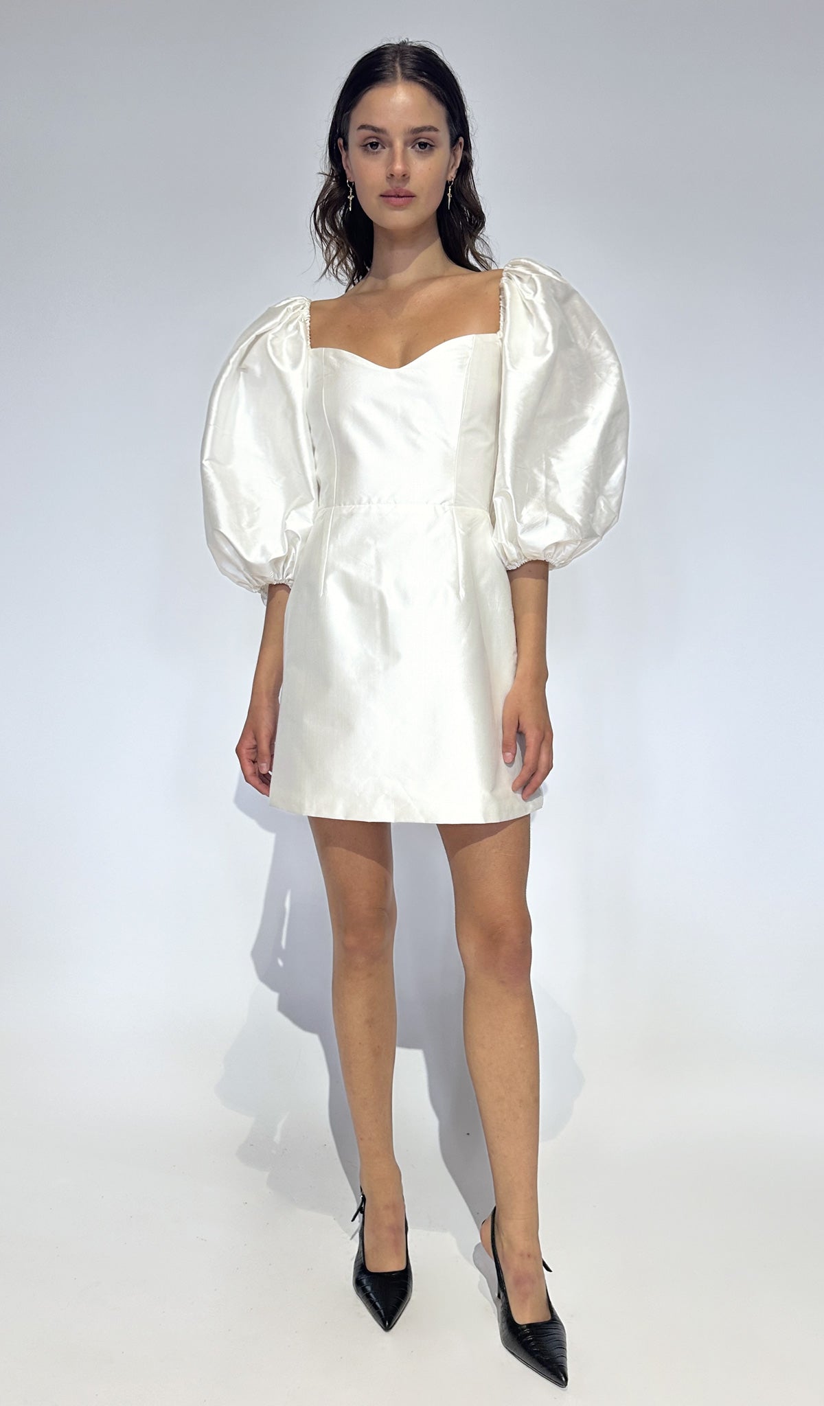 Edie Strapless Volume Sleeve Mini Dress