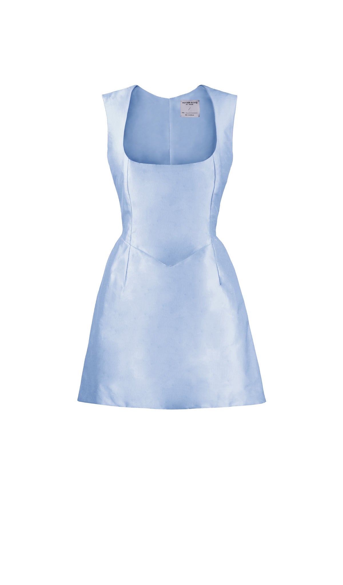 Ina Light Blue Sleeveless Silk Mini Dress