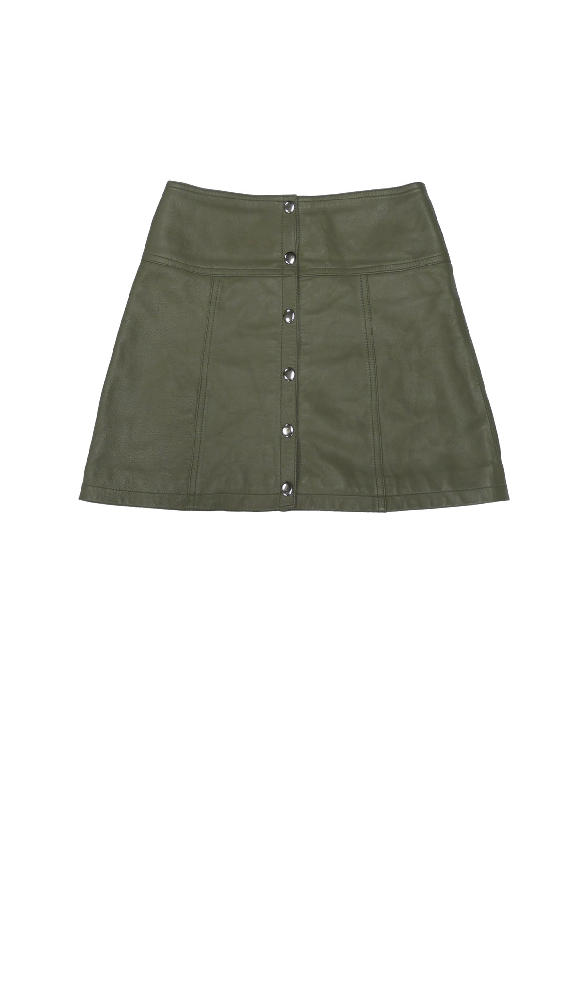 Studded Leather Mini Skirt