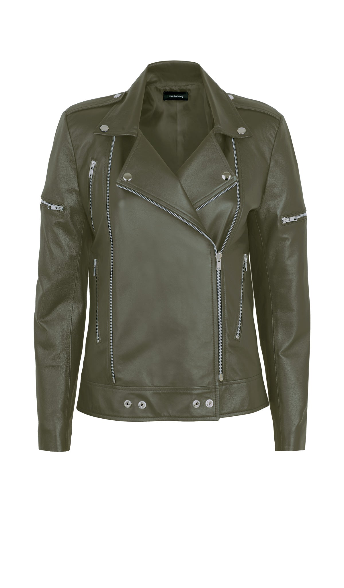 Twin Zipper Leather Jacket