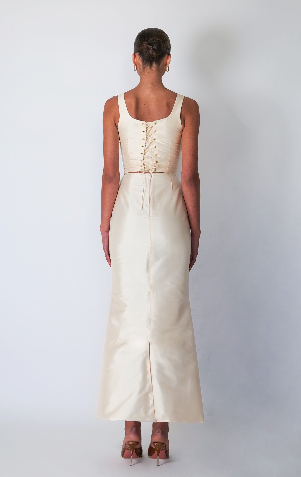Femke Silk Fluted Skirt