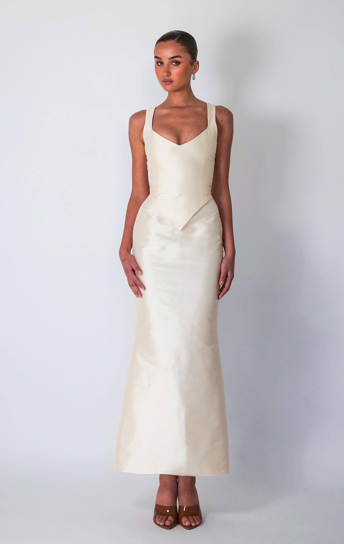 Femke Silk Fluted Skirt