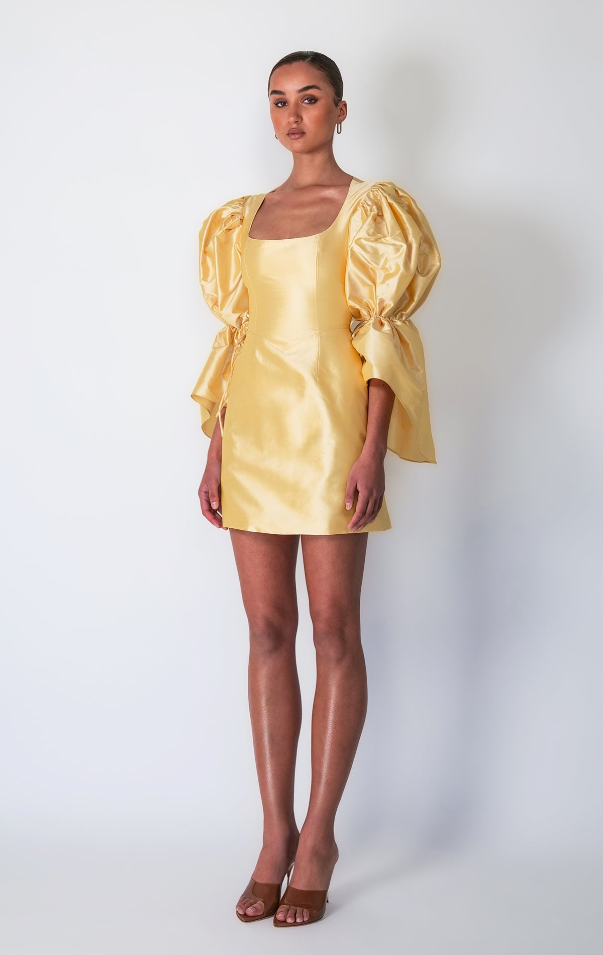 puffy silk dress The Puffy Sleeves Slip Dress | Archival Dresses | by Selkie