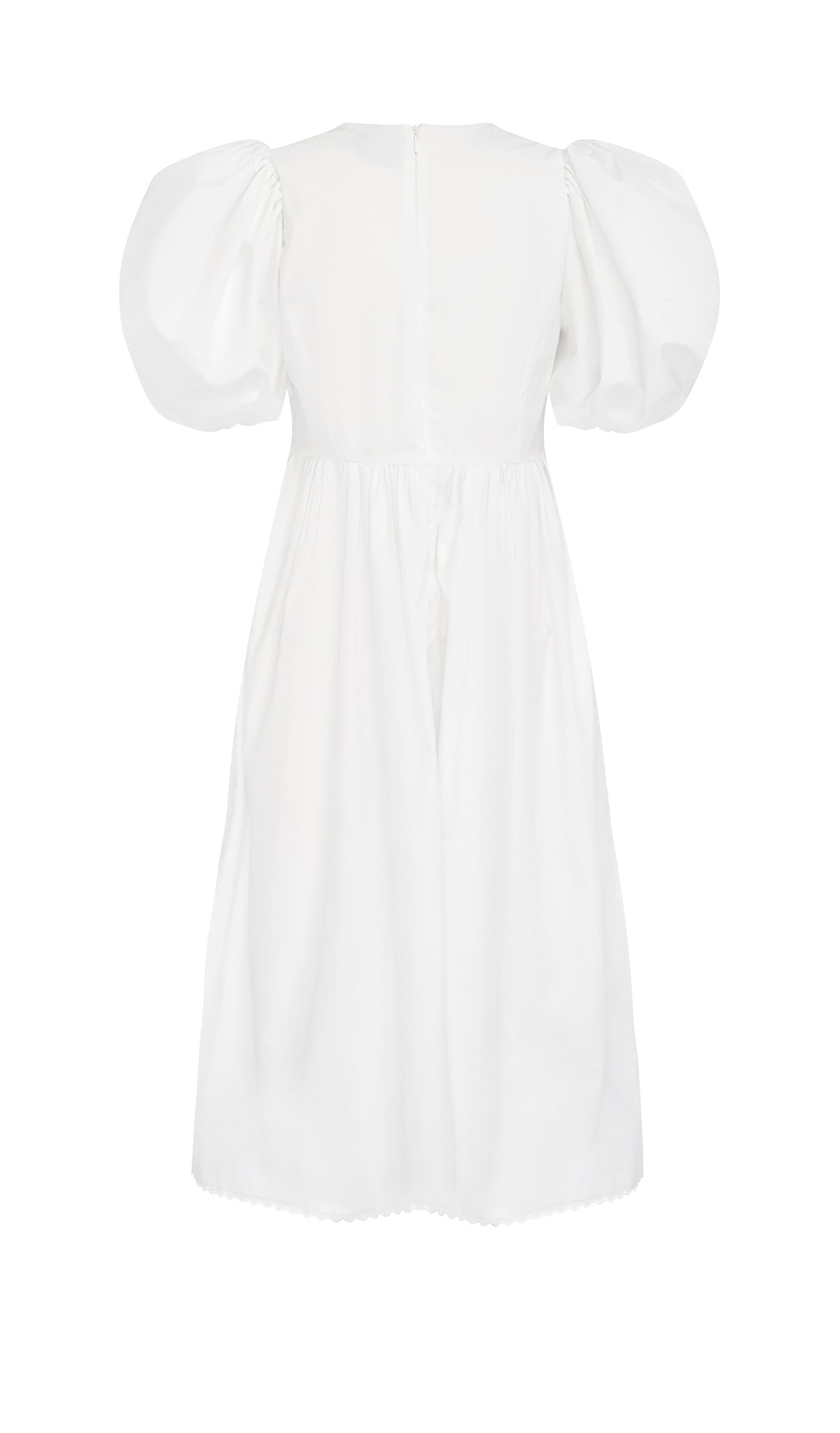 Cotton Volume Sleeve Maxi Dress