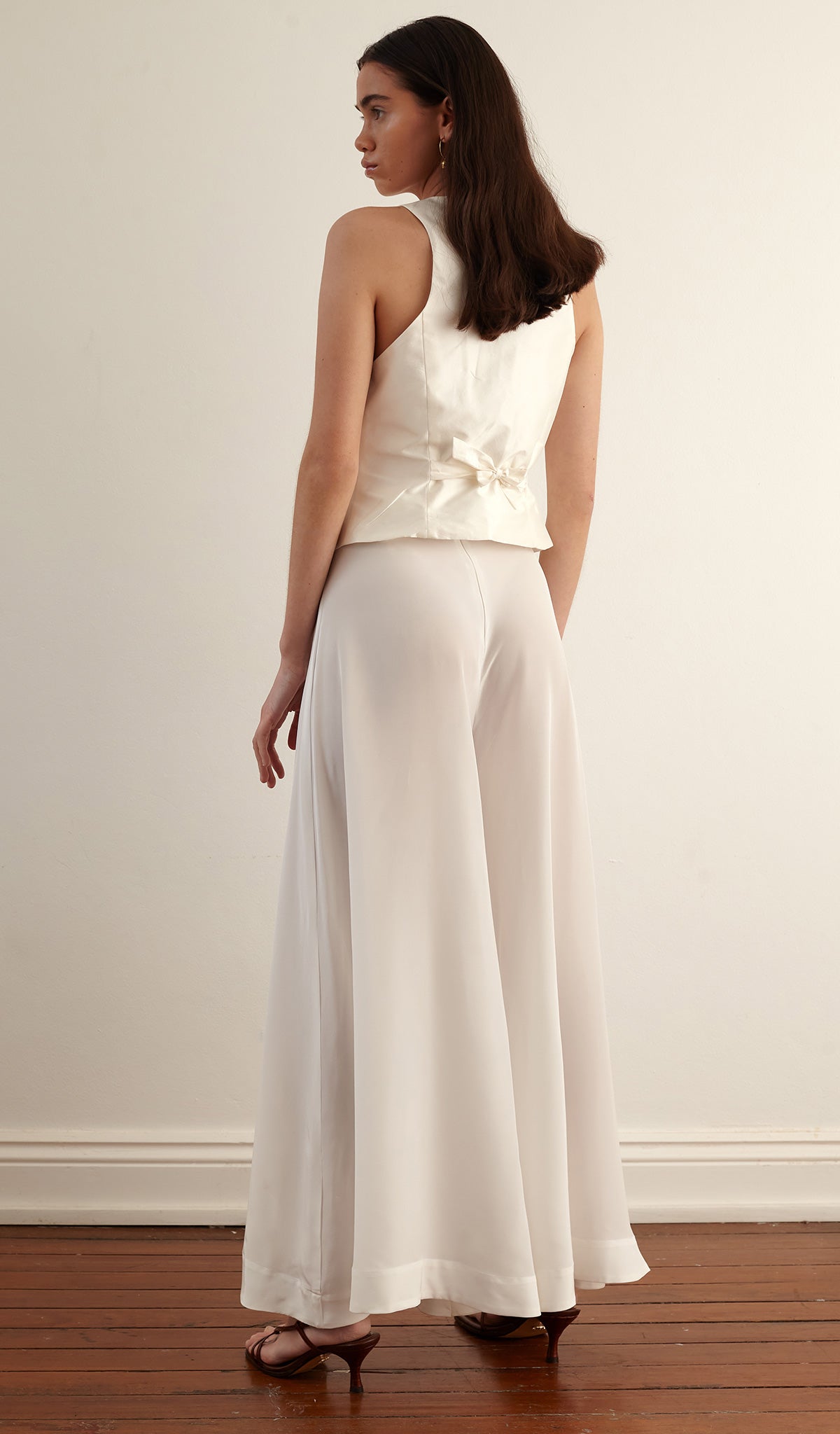 Silk Button Front Waist Coat