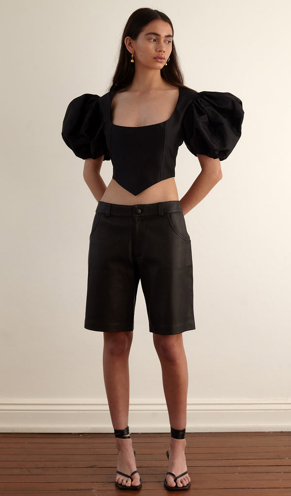 Silk Volume Sleeve Top | Van Der Kooij