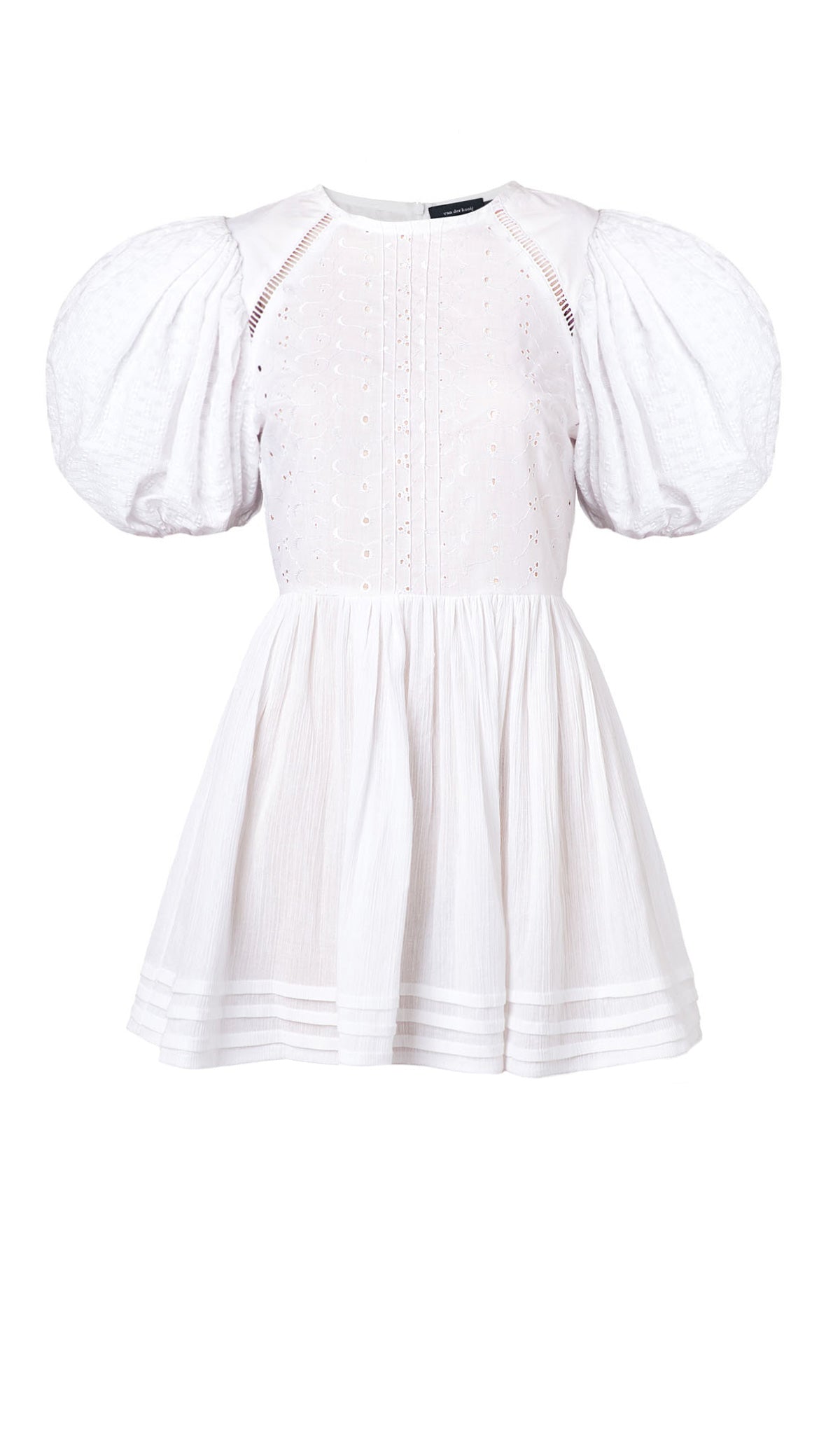 Broderie Lace Volume Sleeve Dress